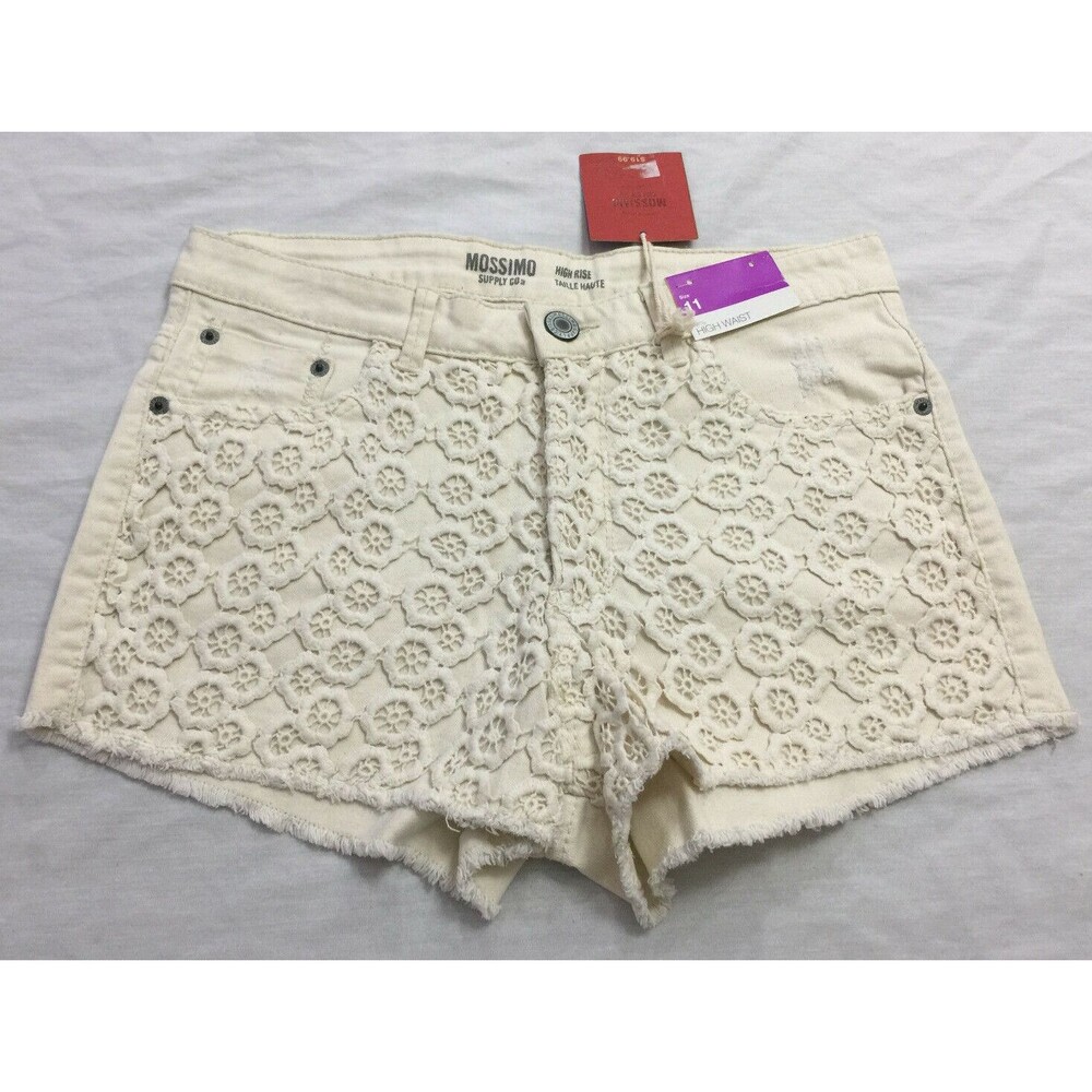 NWT MOSSIMO SUPPLY CO. HIGH RISE WOMENS JEANS SHORTS SIZE 11